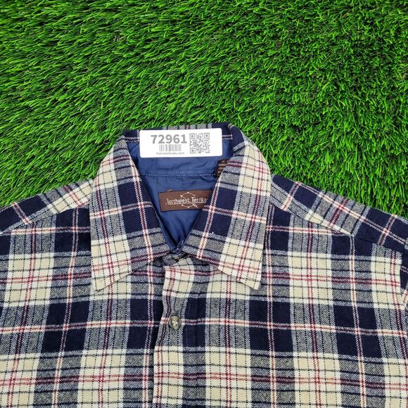 Vintage Northwest-Territory Tartan Plaid Button Shirt Small 19x27 80s 90s - Picture 2 of 10